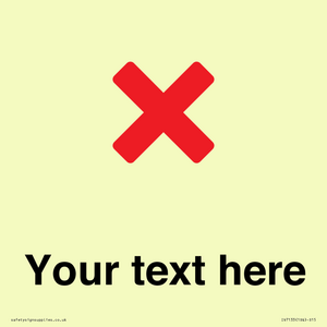 Custom plain background, red cross sign